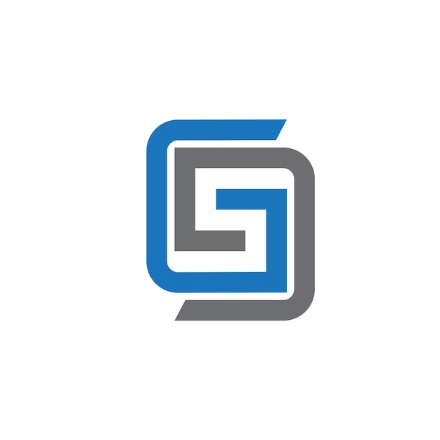 Monograma de la letra GSG Diseño inicial del logotipo plantilla Ilustración vectorial GSG elegante