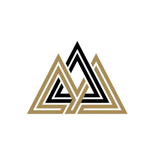 Monograma Letra inicial AM líneas MA plantilla del logotipo del icono