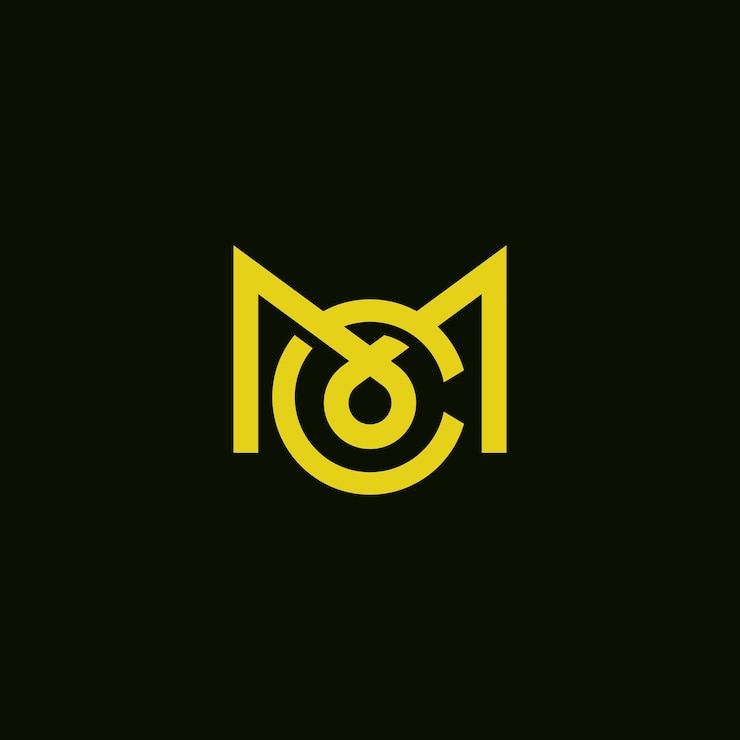 Vector monograma de la letra mc o diseño del logotipo cm puede utilizar mc o cm para su negocio
