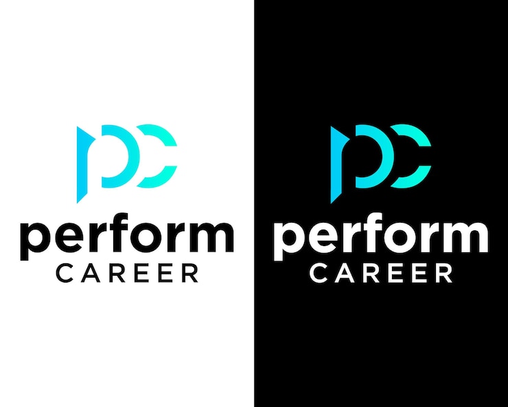 Vector monograma de la letra pc diseño sencillo de logotipo comercial
