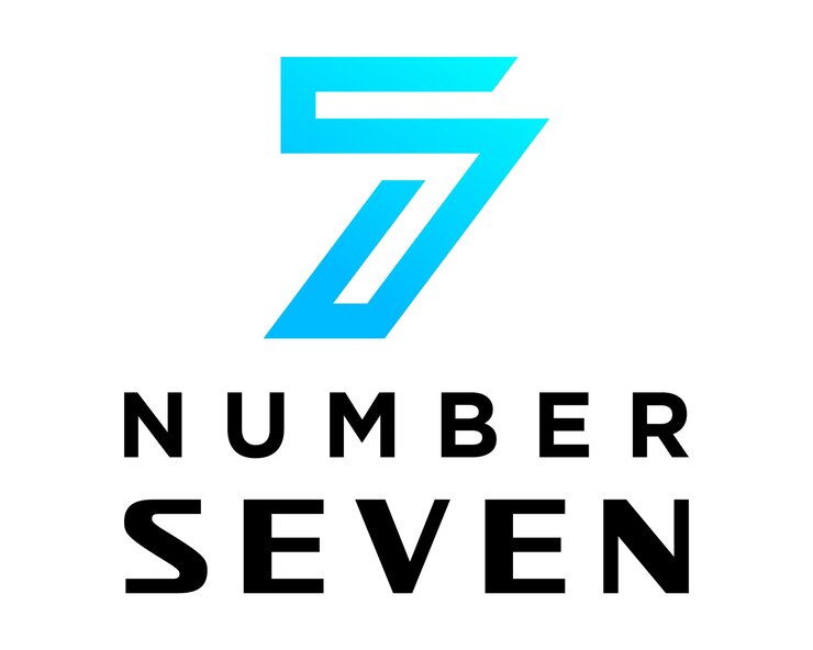 Vector monograma de la letra s y diseño del logotipo del número siete