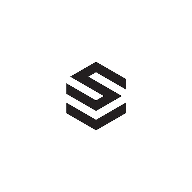 Monograma de la letra SV Diseño inicial del logotipo plantilla Ilustración vectorial