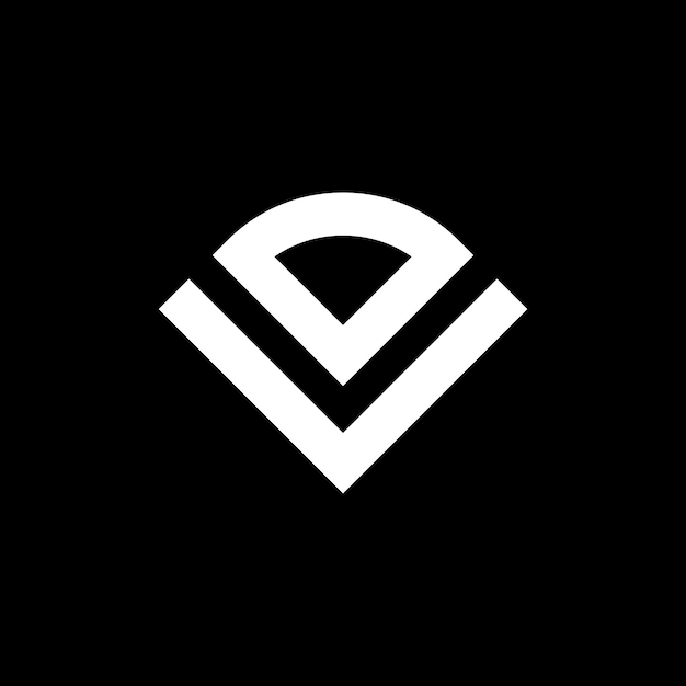 monograma letra V diseño de logotipo moderno