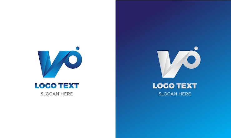 Vector monograma de la letra v logotipo comercial abstracto mínimo