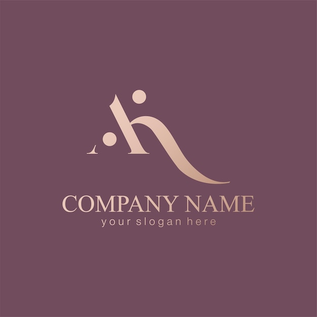 Monograma de letras AK Lujo elegante Logotipo KA Estilo caligráfico Identidad corporativa y logotipo personal Diseño vectorial