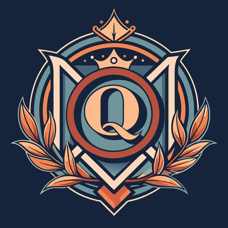 Vector monograma de letras diseño de logotipo vintage
