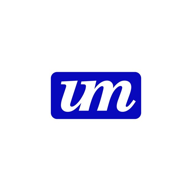 Monograma de letras iniciales del nombre de la empresa UM. icono de la empresa.