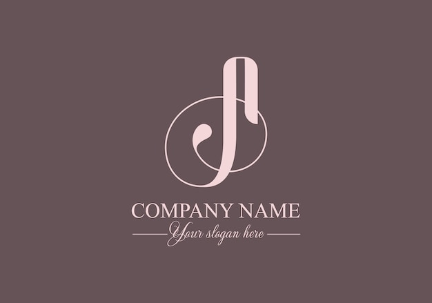 Un monograma de letras Lujo elegante Un logotipo Estilo caligráfico Identidad corporativa y logotipo personal Diseño vectorial
