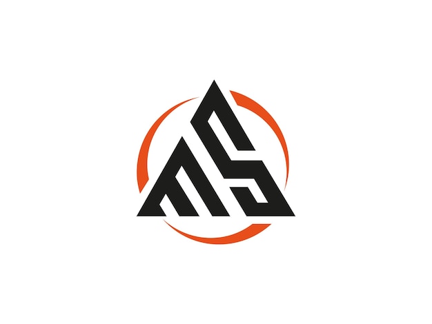 Monograma de letras MS o SM Diseño del logotipo Diseño de logotipo abstracto minimalista creativo