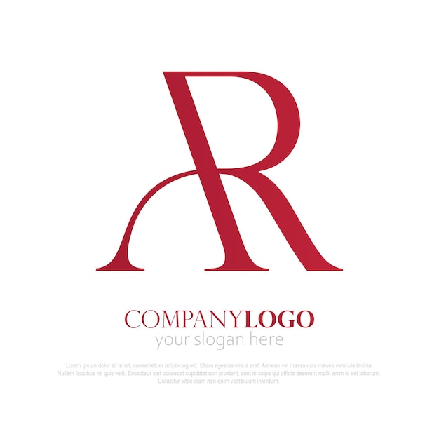 Monograma logo AR elegante