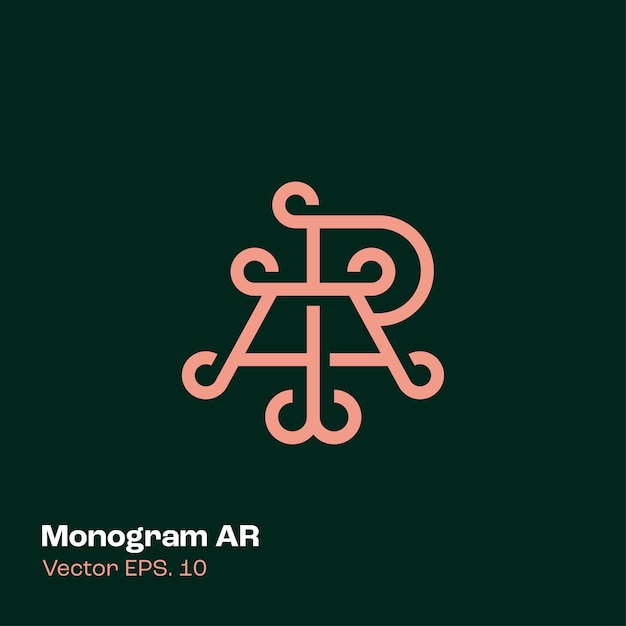 Vector monograma logo ar