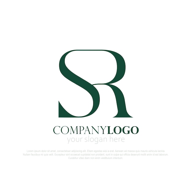 Monograma logo elegante sr