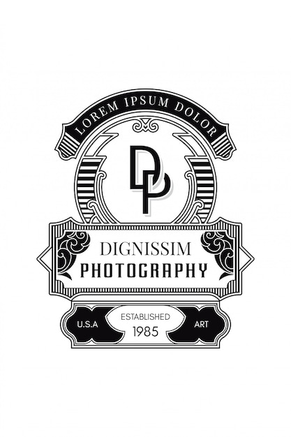 Monograma logo fotografia dp
