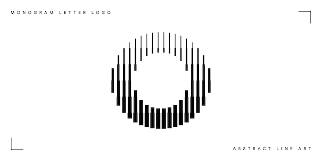 Monograma logo letra o líneas abstracto arte moderno vector ilustración