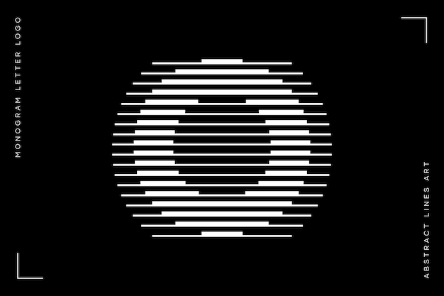 Monograma logo letra o líneas abstracto arte moderno vector ilustración