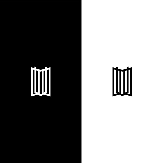 monograma logo negro fondo blanco