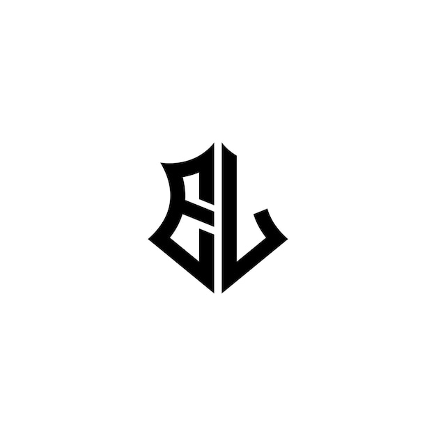 EL monograma logotipo diseño carta texto nombre símbolo monocromo logotipo alfabeto carácter simple logotipo