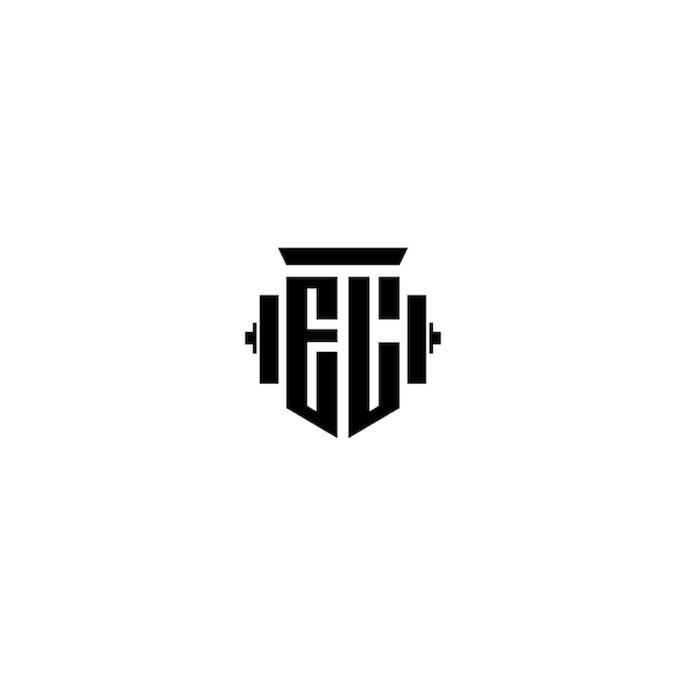 EL monograma logotipo diseño carta texto nombre símbolo monocromo logotipo alfabeto carácter simple logotipo