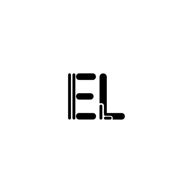 EL monograma logotipo diseño carta texto nombre símbolo monocromo logotipo alfabeto carácter simple logotipo