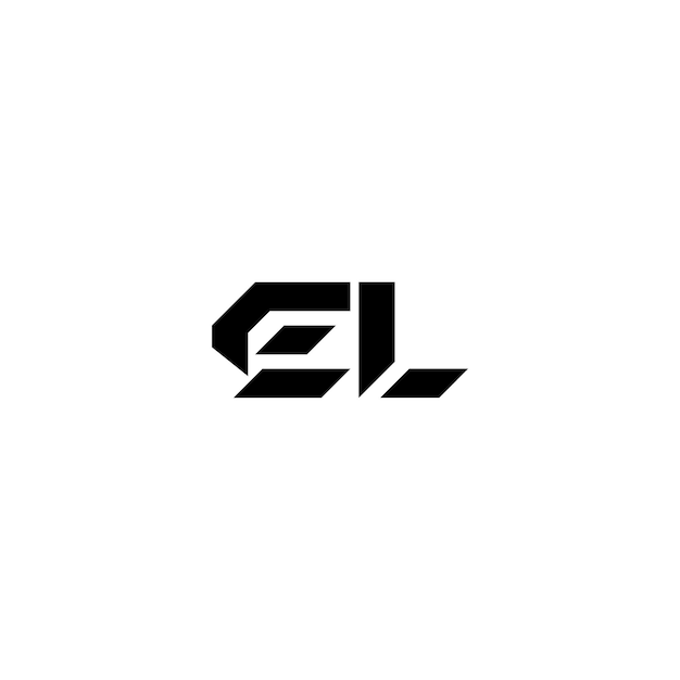 EL monograma logotipo diseño carta texto nombre símbolo monocromo logotipo alfabeto carácter simple logotipo