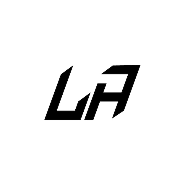 LA monograma logotipo diseño carta texto nombre símbolo monocromo logotipo alfabeto carácter simple logotipo