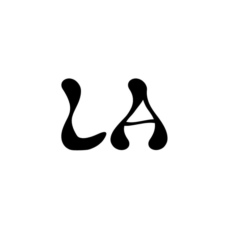 Vector la monograma logotipo diseño carta texto nombre símbolo monocromo logotipo alfabeto carácter simple logotipo