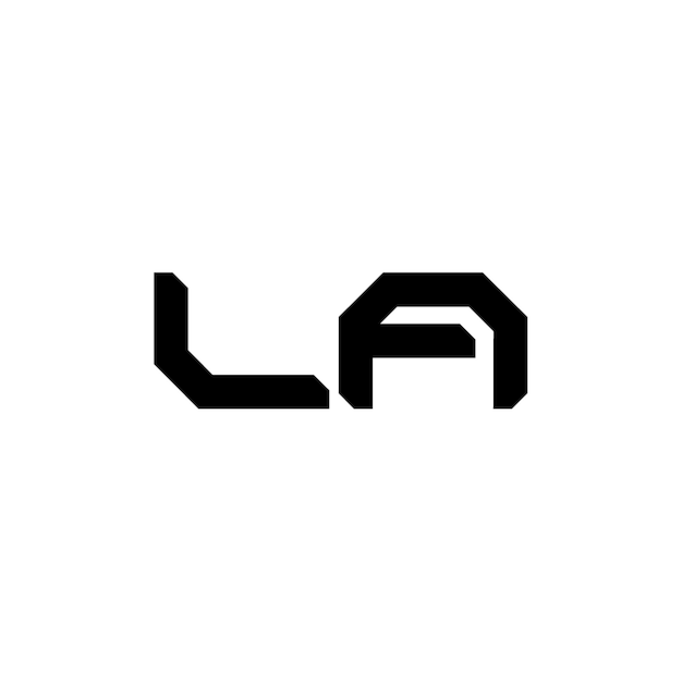 LA monograma logotipo diseño carta texto nombre símbolo monocromo logotipo alfabeto carácter simple logotipo