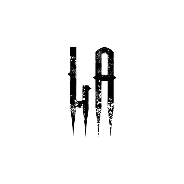 LA monograma logotipo diseño carta texto nombre símbolo monocromo logotipo alfabeto carácter simple logotipo
