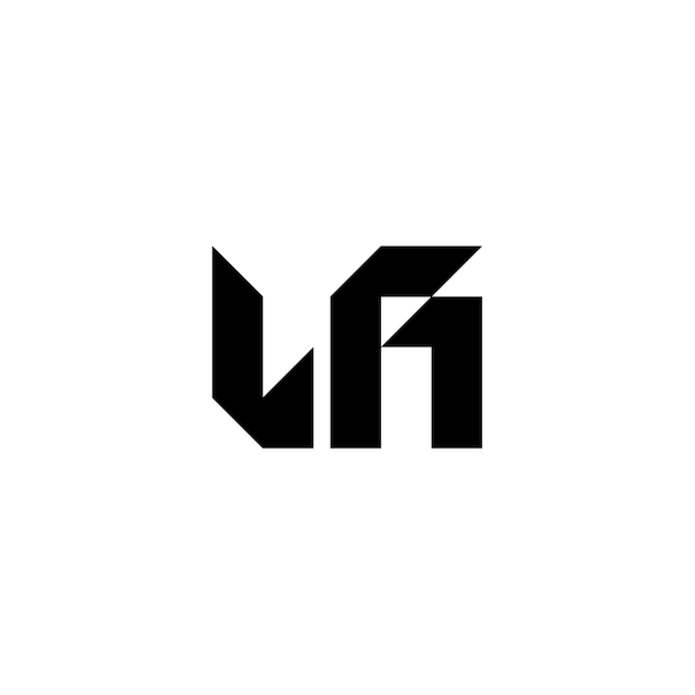 LA monograma logotipo diseño carta texto nombre símbolo monocromo logotipo alfabeto carácter simple logotipo