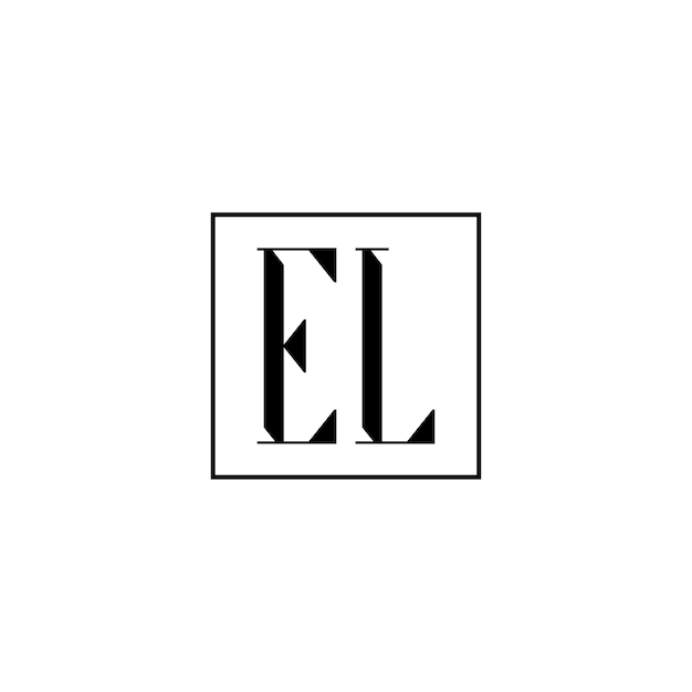 EL monograma logotipo diseño carta texto nombre símbolo monocromo logotipo alfabeto carácter simple logotipo