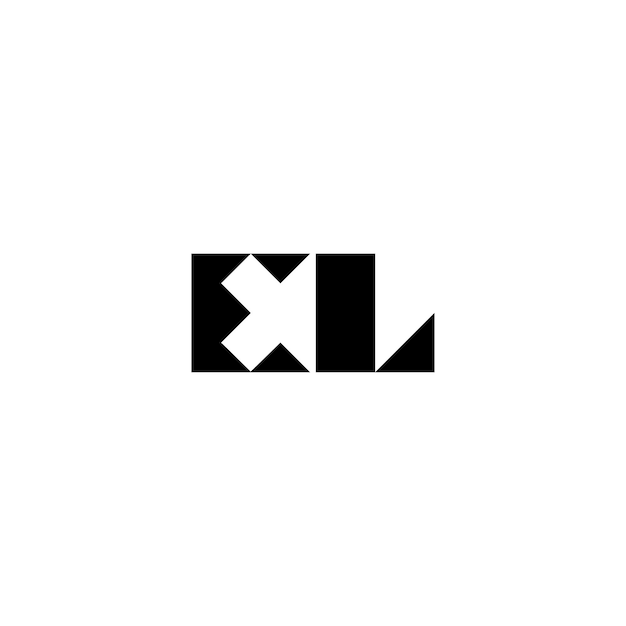 EL monograma logotipo diseño carta texto nombre símbolo monocromo logotipo alfabeto carácter simple logotipo
