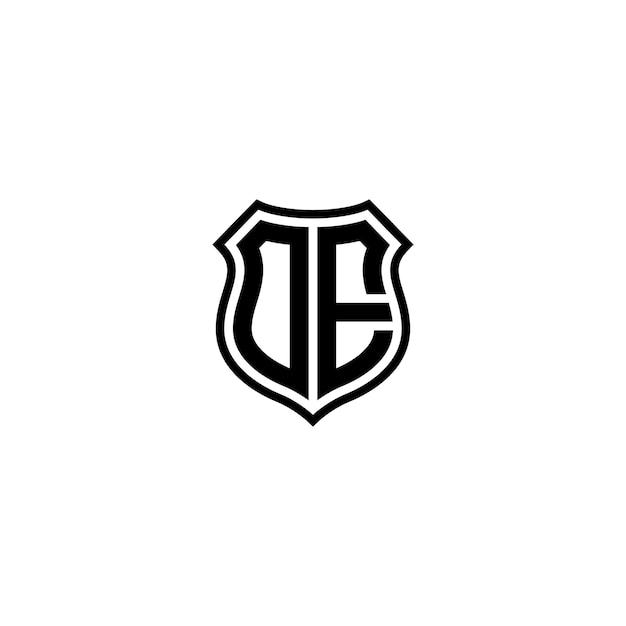DE monograma logotipo diseño carta texto nombre símbolo monocromo logotipo alfabeto carácter simple logotipo