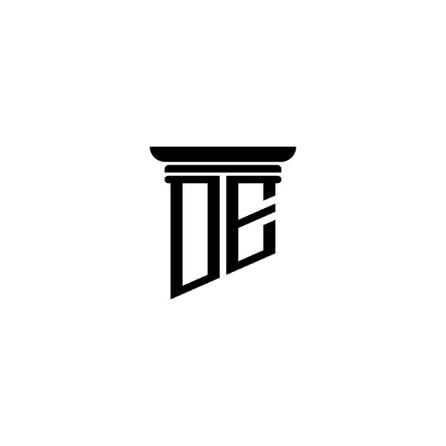 DE monograma logotipo diseño carta texto nombre símbolo monocromo logotipo alfabeto carácter simple logotipo