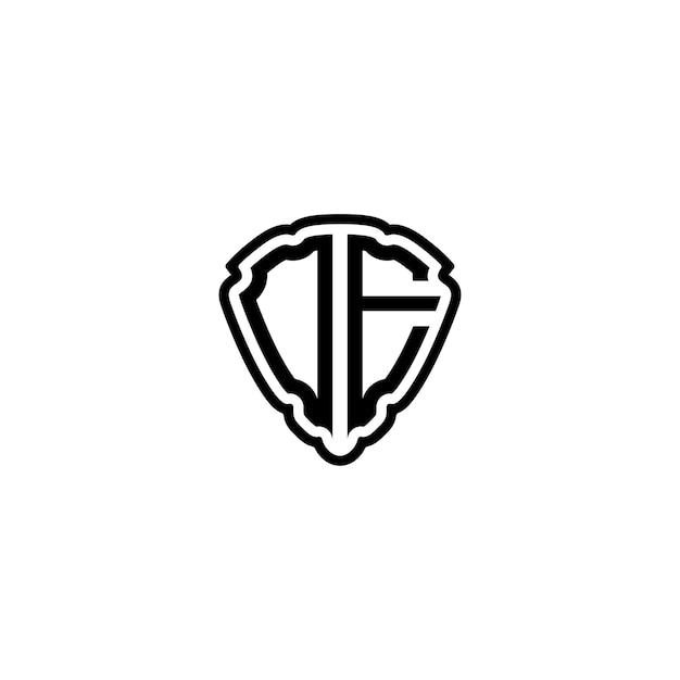 DE monograma logotipo diseño carta texto nombre símbolo monocromo logotipo alfabeto carácter simple logotipo