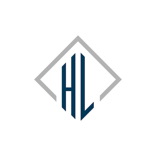 Monograma de logotipo HL Vector de diseño de logotipo de letra moderna HL