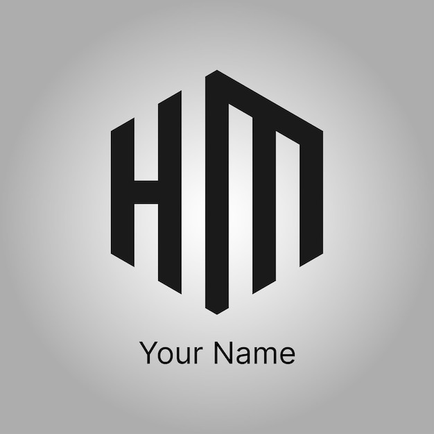 Monograma del logotipo HM