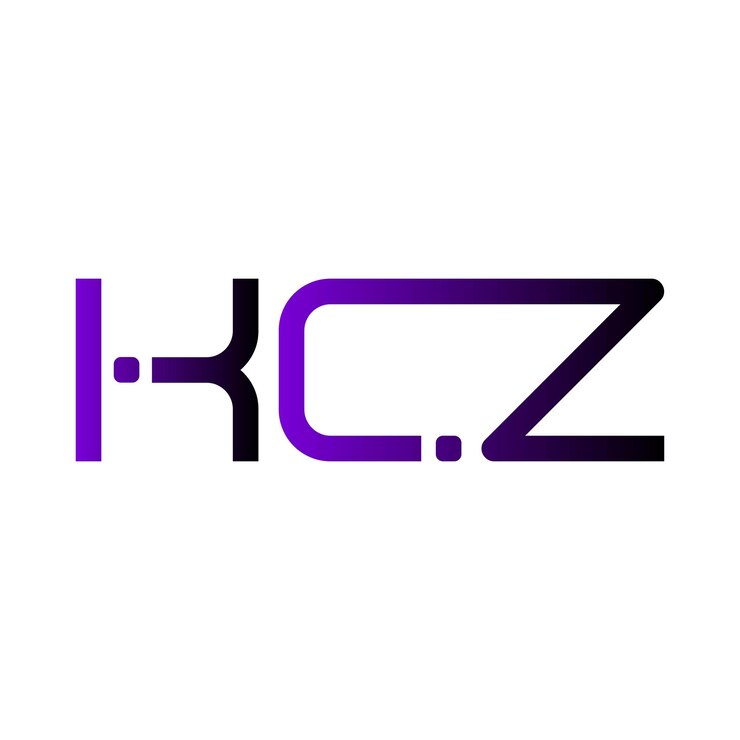 Vector el monograma del logotipo de kcz, la marca inicial, el sello, el diseño de símbolos de tipografía minimalista moderna.