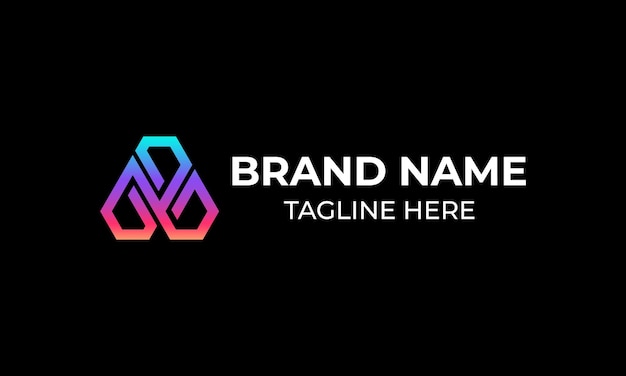 Monograma de logotipo de letra de degradado moderno creativo y logotipo de vector de identidad visual