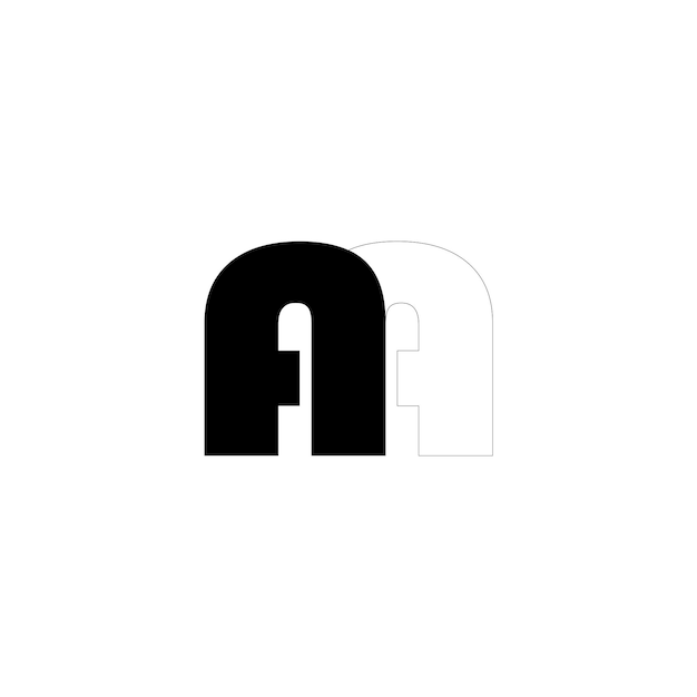 Monograma del logotipo de la letra M