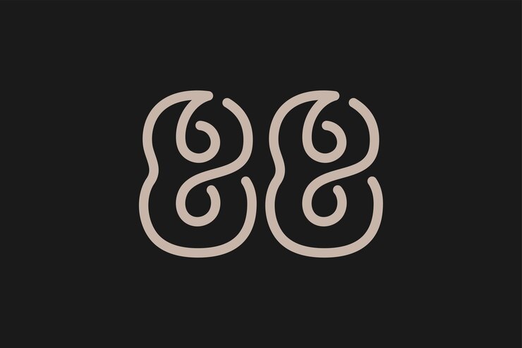 Vector monograma del logotipo del número 88 estilo de línea del logotipo del número 88 utilizable para logotipos de aniversario y de empresa