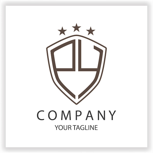 Monograma del logotipo PY con forma de escudo colores negros aislados en la plantilla de diseño de contorno plantilla elegante premium vector eps 10