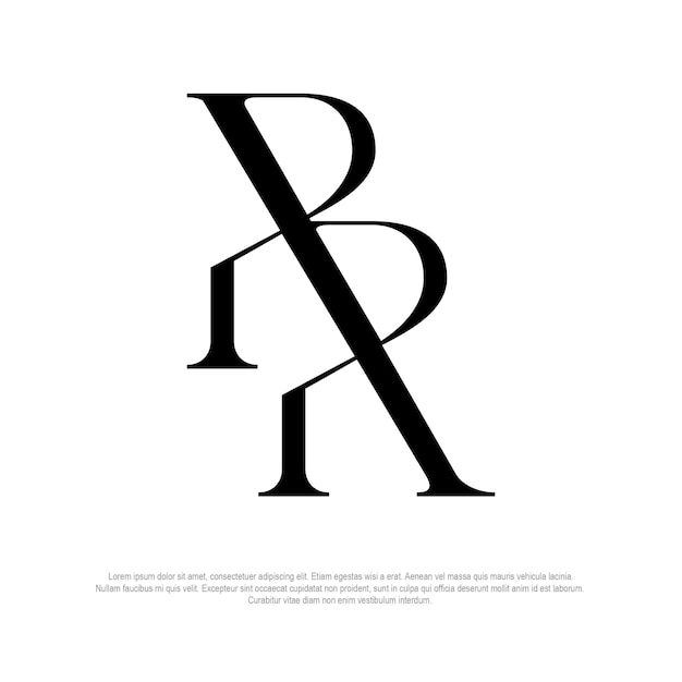 Monograma del logotipo de rr