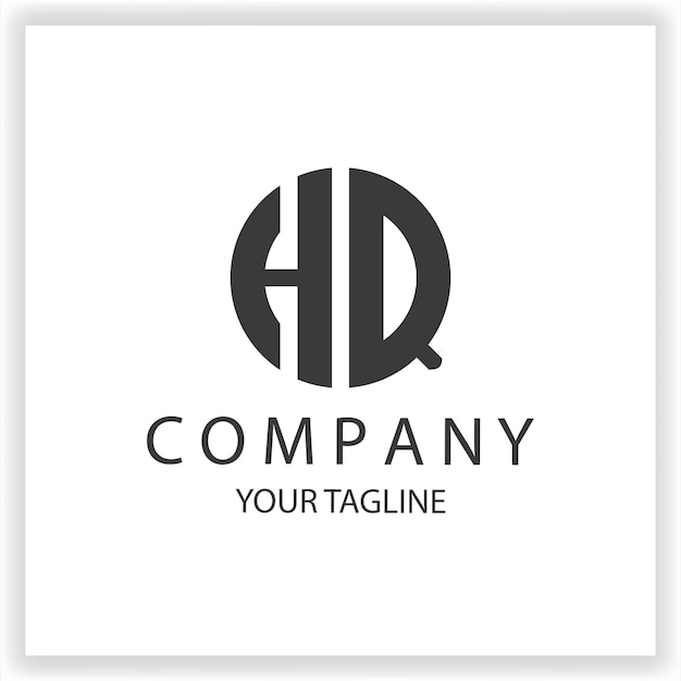 Monograma del logotipo de la sede simple y moderno círculo de color negro plantilla de diseño de vector elegante premium eps 10