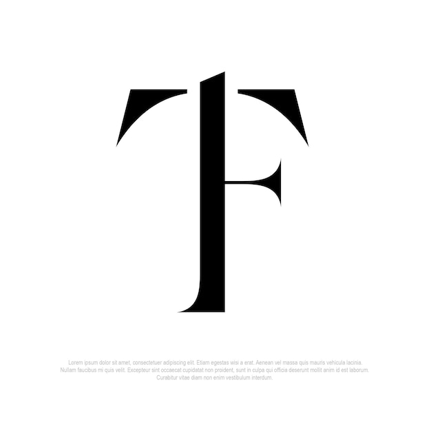 Monograma del logotipo TF