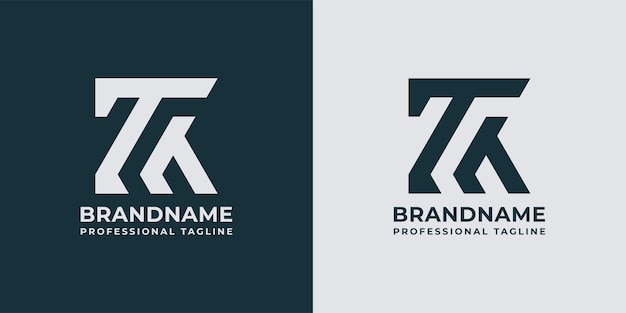 El monograma del logotipo TK es adecuado para cualquier negocio asociado con las letras T y K