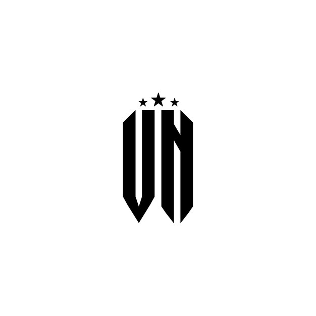 Monograma del logotipo de VN diseño de letra nombre de texto símbolo monocromático logotipo alfabeto carácter logotipo simple