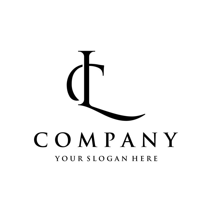 Vector monograma de lujo y moderno letra inicial cl lc lc monograma diseño de logotipo logotipo para tarjeta de visita comercial o identidad y empresa