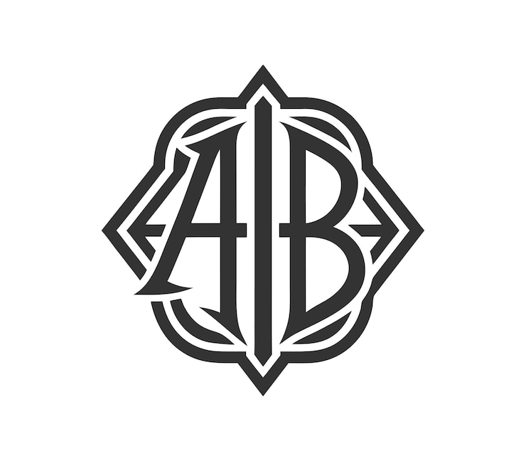 El monograma moderno de AB