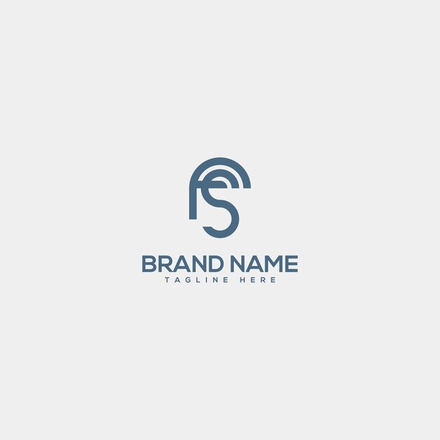 Monograma profesional letra única FS SF plantilla de diseño del logotipo Iniciales Logotipo de la empresa