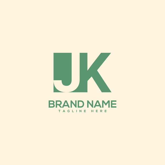 Monograma profesional letra única JK KJ plantilla de diseño de logotipo Iniciales Logotipo de la empresa